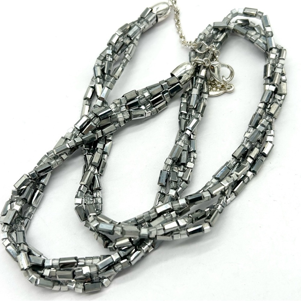 LOFT 4-Strand Twisted Beaded Necklace